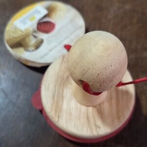 Wooden Ravioli Stamp with Red Handle